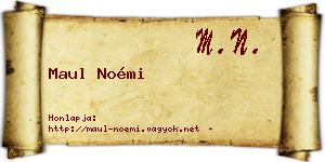 Maul Noémi névjegykártya